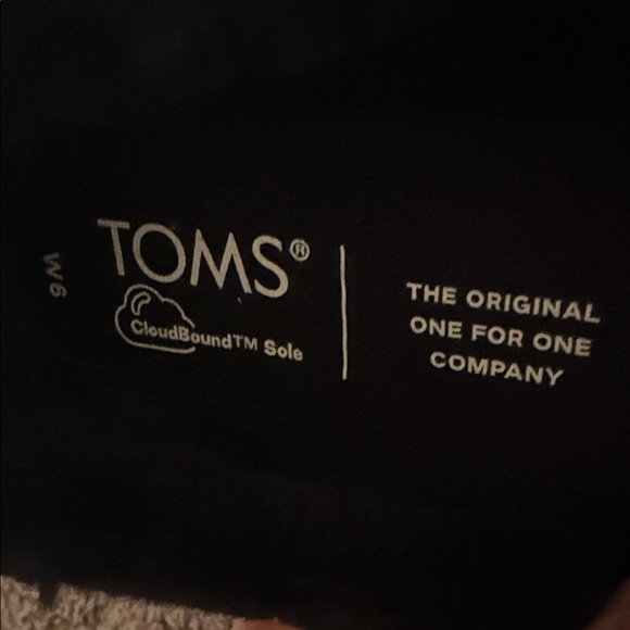 Toms Black Slippers with Gold and Silver Stars - Picture 3 of 5